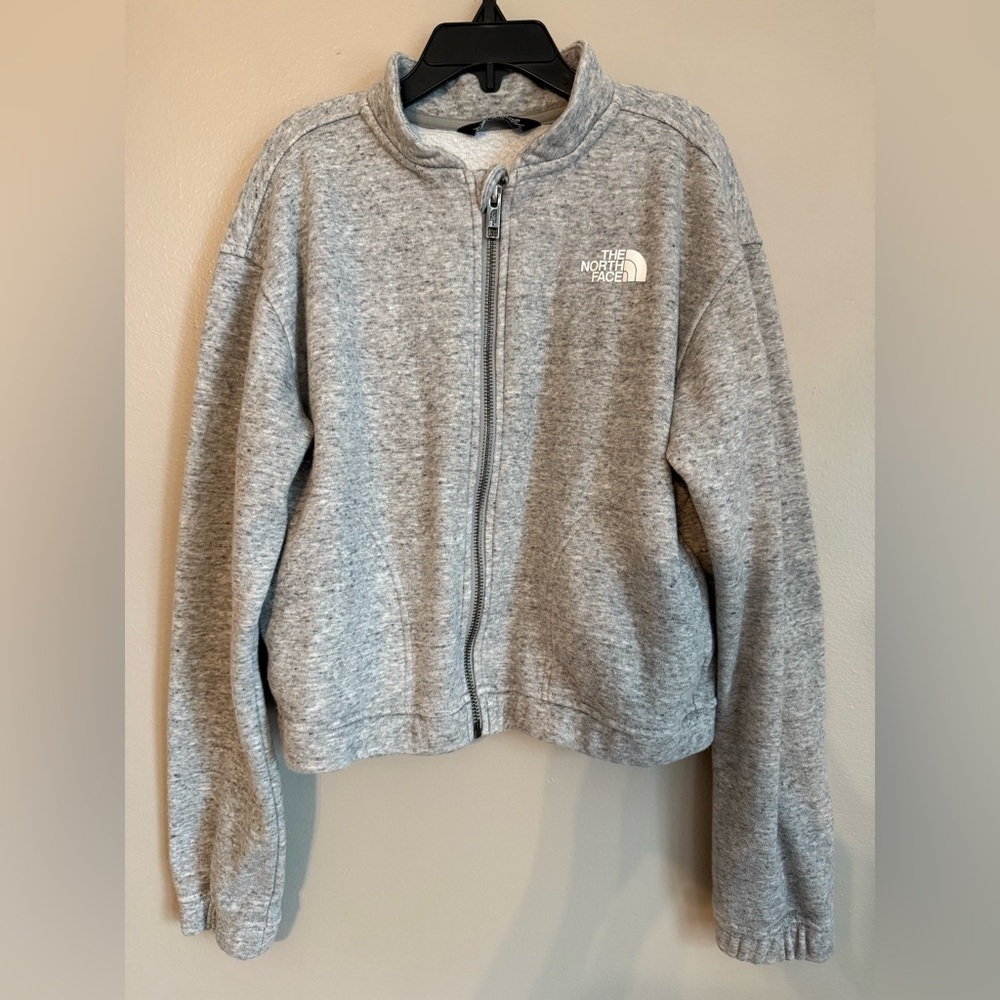 The North Face Kids Heather Gray Zip-Up Jacket